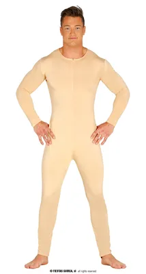 Produktbild von elastischer hautfarbener Ganzkörperanzug für Herren Gr. M/L, Größe:L