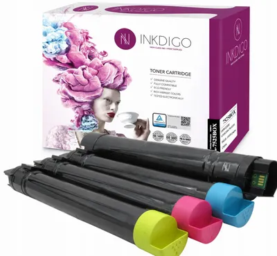 Produktbild von Inkdigo Tonerset 006R01517-006R01520 für Xerox WorkCentre 7525, 7530, 7535, 7545 – CMYK,, KI-generiertes Bild