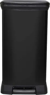 Productafbeelding van Metaal sorteertoren voor groenteafval - 50 liter - Touchdesign - Zwart - Afvalbak