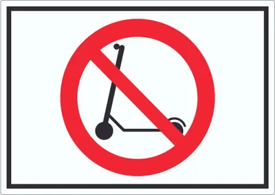 Produktbild von E- Scooter Abstellen verboten Symbol Aufkleber Elektro -Tretroller Roller A0 (841x1189mm)
