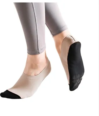 Immagine prodotto di INF Calzini Yoga Antiscivolo Donna, Calzini Pilates Barre con Grips, Fitness Grigio S
