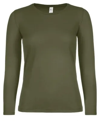 Image de B&C - T-shirt à manches longues pour femme « #E150 » FK2606 (XL) (kaki urbain)