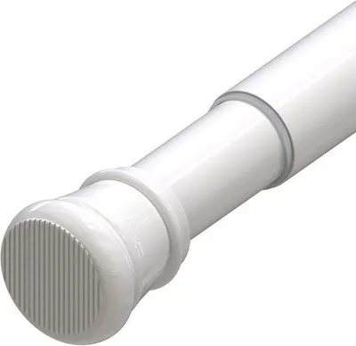 Obrázek produktu pro Tyč na sprchový závěs – bez vrtání – bílá – 73–145 cm – 1 ks