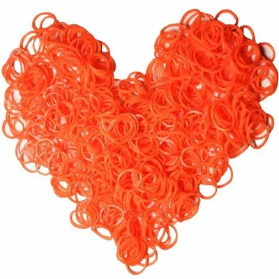 Produktbild von Orangerubberband mit S-Klammern - 24 Stück - langlebig und elastisch