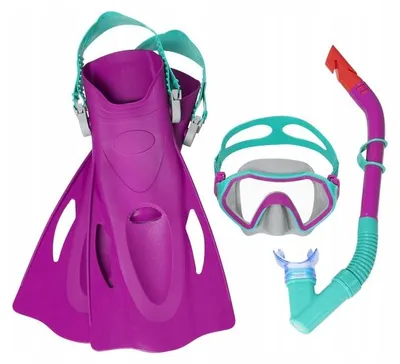 Produktbild von Bestway Tauchset Maske Schnorchel Flossen Pink für Kinder
