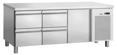 Produktbild von Bartscher Kühltisch S4T1-150 Umluftkühlung 1 Tür 4 Schubladen Arbeitsfläche 1792x700x850 mm