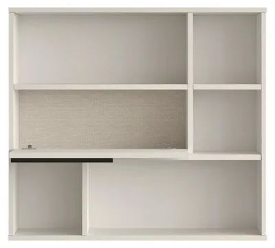 Image de Étagère murale Rangement mural Bois MDF mélaminé Blanc L 90,1 cm Moderne