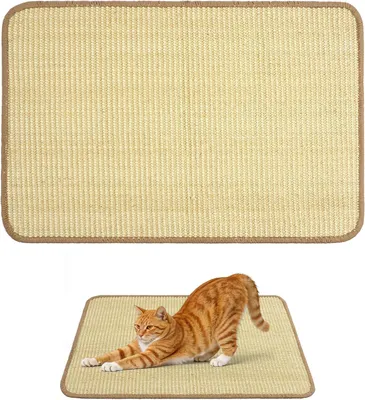 Produktbild von Kratzmatte aus natürlichem Sisal, 60x40 cm, selbstklebend, rutschfest, für Möbel