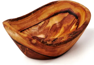 Produktbild von Schälchen aus Olivenholz, oval mit Naturrand 8 cm
