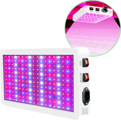 Produktbild von 312 LEDs LED Grow Light für Zimmerpflanzen LED Pflanzenlampe Grow Lampe Vollspektrum mit Veg und Bloom Dual Switch IP65 Wasserdichte Hängepflanzen-Wachstumslampen für Gemüse und Blumen Gewaechshaus Garten- & Gewächshaus-Zubehör