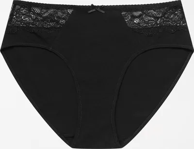 Zdjęcie produktu dla Majtki damskie Henderson, zestaw 2 sztuk, czarne, wysoki stan, bawełna, rozmiar S