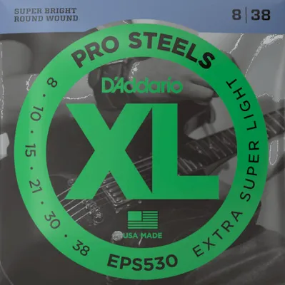 Produktbild von D'Addario EPS530 pro steels - extra super light (008-038)