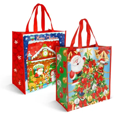 Imagen del producto de Bolsa de regalo navideña - 35 x 39 x 18 cm - 2 modelos