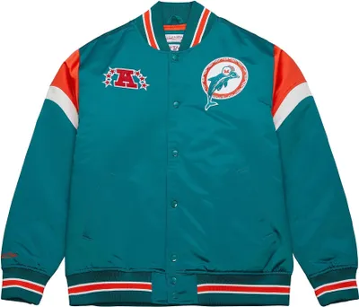 Produktbild von Mitchell & Ness NFL Heavyweight Satin Jacke Miami Dolphins teal XXL