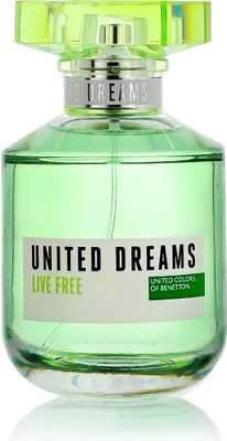 Productafbeelding van Benetton United Dreams Live Free Eau de Toilette 80 ml – Damesparfum