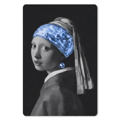 Produktbild von MuchoWow® Mauspad Mousepad Mädchen mit einem Perlenohrring - Johannes Vermeer - Blau 18x27 cm - Mousepads - Maus Mat - Pad - Mausunterlage