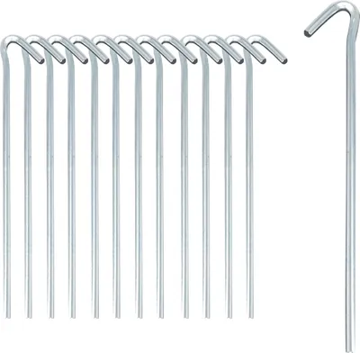 Produktbild von 12x Zelthering Camping Heringe 23cm Felsnagel Zelt 4mm Stahl Verzinkt