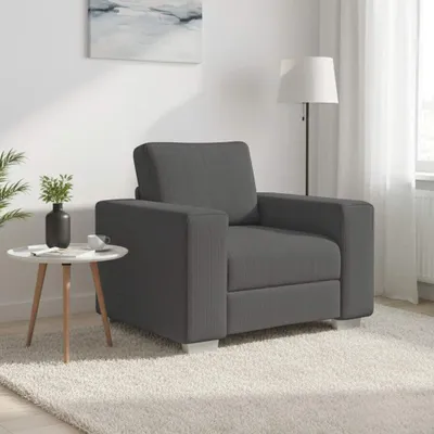 Produktbild von Dunkelgrauer Sessel aus Cordstoff, 100 x 77 x 82 cm, 17.1 kg