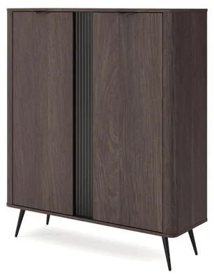 Produktbild von Highboard TERZO K113 2D Eiche Dunin Schwarz Rillen-Nachbildung 134 cm