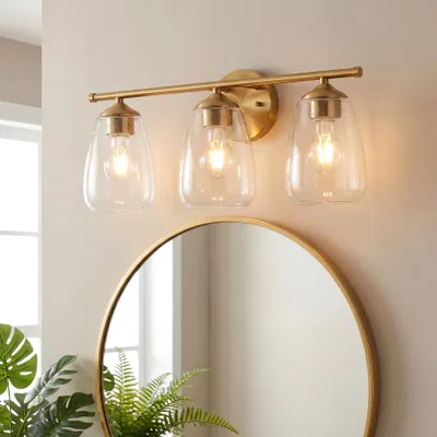 Obrázek produktu pro Nástěnná lampa, lampa nad umyvadlo s skleněnými prvky, stolní lampička, nástěnná lampa
