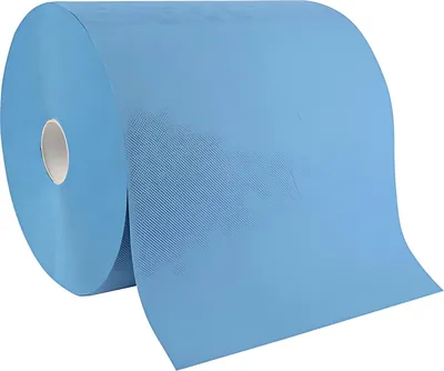 Zdjęcie produktu dla 1x HygoClean 304431 Putzpapiere 3-lagig blau Recyclingpapier 38 x 35 cm 500 Blatt/Rolle