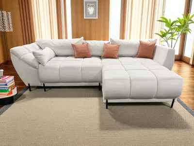 Image de Canapé d'angle Legro avec fonction de couchage et coffre de rangement - confort et style modernes