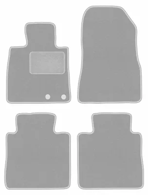 Zdjęcie produktu dla Dywaniki samochodowe welurowe OSLO do: Nissan Note II (2012-, hatchback) popielate z wzmocnieniem kierowcy, z mocowaniami