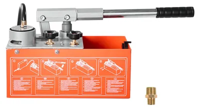 Immagine prodotto di Pompa idraulica di spurgo con serbatoio da 6,06 L, intervallo di pressione 0-30 bar e valvola doppia. Pompa manuale per test di pressione, dotata di manometro, ideale per la verifica di tubazioni, impianti idraulici, sistemi di riscaldamento, nonché per test di pressione e rilevamento di perdite.