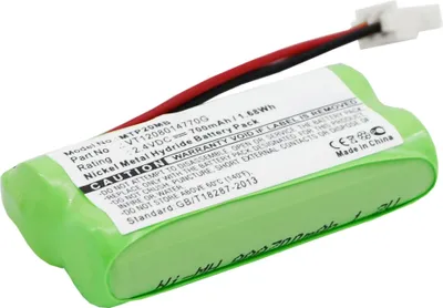 Immagine prodotto di subtel 1x Batteria per Babyphone Compatibile con Motorola MBP20, VT1208014770G – (700mAh, 2.4V)