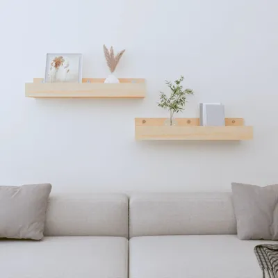 Obrázek produktu pro The Living Store Nástěnné police 2 ks 50x12x9 cm borovicový masiv