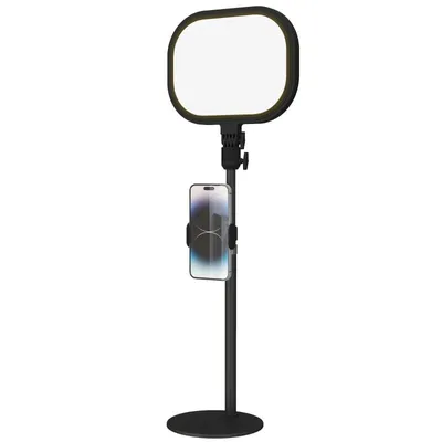 Zdjęcie produktu dla Lampa stołowa Fortuna Lai Lampa stołowa z uchwytem na telefon, 5 trybów kolorów i 10 poziomów jasności Lampka nocna z funkcją pamięci do salonu, sypialni Metal, czarny