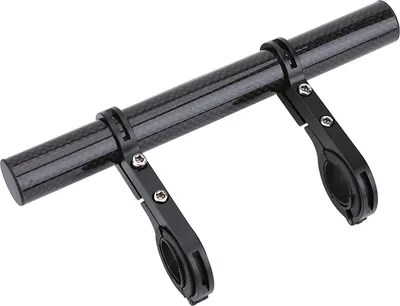 Produktbild von Lenkerverlängerung 20cm Multifunktionale Doppelhalterung Aluminiumhalterung für Fahrradgeschwindigkeitsmesser GPSLampeTelefonhalter (Schwarz)