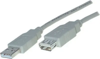 Produktbild von shiverpeaks USB Kabel A St./A Buchse FERRIT verg 2.0 weiß 1,8m