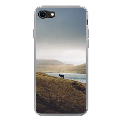 Produktbild von MuchoWow® Handyhülle Schutzhülle Hülle für iPhone SE 2020 Pferd - Berg - Landschaft Silikon Softcase Handy Hülle - Kartenbesitzer