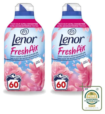 Produktbild von 2 x Lenor Fresh Air Bloesem Weichspüler - 840 ml - Vorratspackung - 2 Stücke