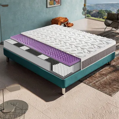 Produktbild von Matratze 150x190 cm, Höhe 26 cm, Taschenfederkernmatratze, H3, Ergonomisch  5-Zonen