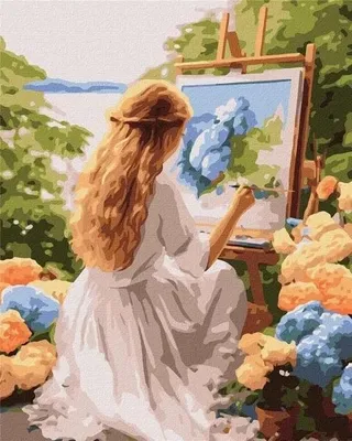 Zdjęcie produktu dla Malowanie po numerach - Artystka 40x50cm - Ideyka