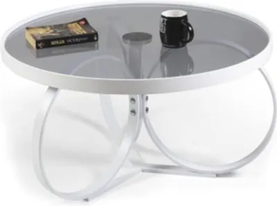 Produktbild von Weiß Couchtisch Wohnzimmer Einrichtung Designer Glastisch Beistelltisch
