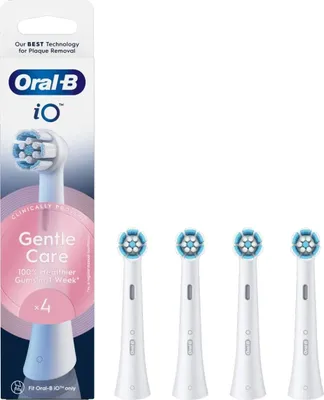Produktbild von Oral-B | Replaceable toothbrush heads | iO Gentle Care | Heads | For adults | Number of brush heads included 4 | Number of teeth brushing modes Does not apply | White
