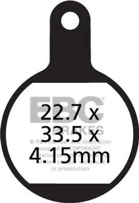 Image de CFA615R - Plaquettes de frein vélo (performance organique) EBC Brakes