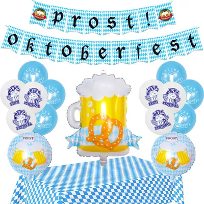 Obrázok produktu pre Sada balónových dekorácií , banner Party Bavaria, balóny, závesné dekorácie pre bavorský pivný festival