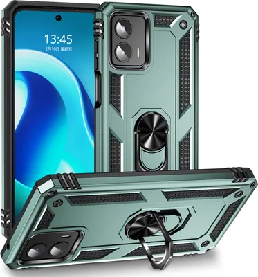 Produktbild von Moto G 5G 2023 Hülle, Schiebe Kamera Schutz Schutzhülle mit Ringhalterung Ständer Kartenhalter für Motorola Moto G 5G 2023 Grün