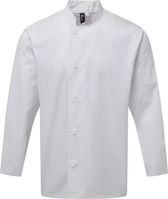 Produktbild von Premier - "Essential" Kochjacke für Herren/Damen Unisex Langärmlig RW7453 (L) (Weiß)