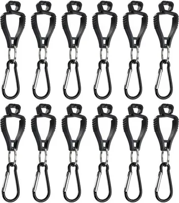 Produktbild von Baufachmannschafts Handschuhhalter - 12er Set - schwarz - für Bauprofis