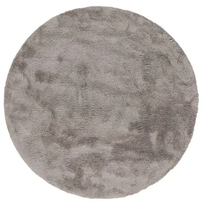 Image de carpetfine Tapis à Poils Longs Silky Shaggy Beige Ronde 200x200 cm | Tappeto Moderno per soggiorno, camera da letto e camera dei bambini