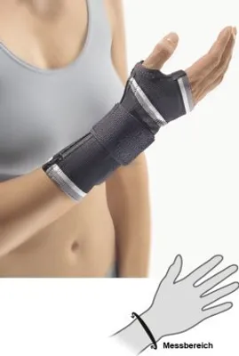 Produktbild von Bort Handgelenkschiene ManuZip Eco, schwarz>>>>Gr. L links