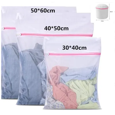 Produktbild von 4 Stück Wäschenetz Groß für Waschmaschine, Wäschebeutel Waschmaschine, Laundry Bag, Wäschesack für Waschmaschine Mäntel, Plüschtiere