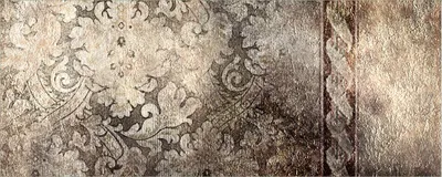 Produktbild von Wallario Poster - Schnörkelmuster in dunkelbraun, Kunstdruck Größe: 50 x 125 cm