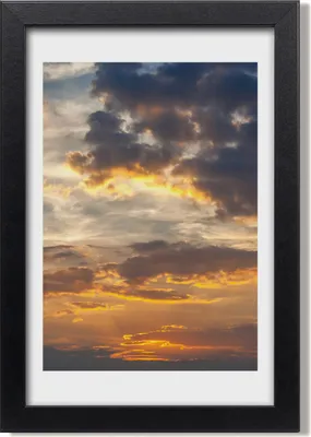 Produktbild von Bild 20x30 MDF-Rahmen, Wandkunst Sonnenuntergang Himmel