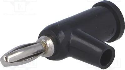 Produktbild von 2x Stecker 24A Anschlüsse: 4mm Buchse Bananenstecker 4mm 60VDC schwarz 4mm Bananen